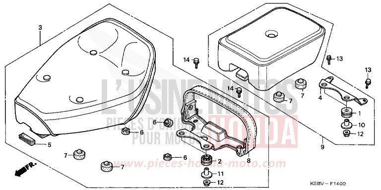 SEAT for CA125 REBEL MYSTERY RED METALLIC (R231) from 1999